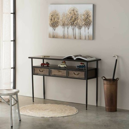 Zijtafel met lades Alexandra House Living Bruin 42 x 80 x 122 cm
