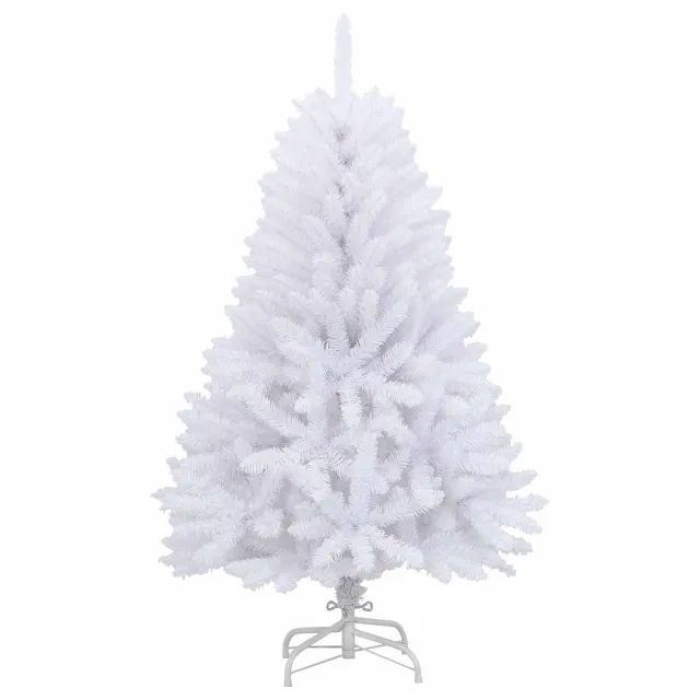 Sapin de Noël artificiel avec 150 LED Blanc 120 cm PVC et métal