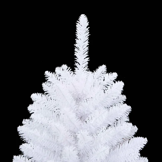 Sapin de Noël artificiel avec 150 LED Blanc 120 cm PVC et métal