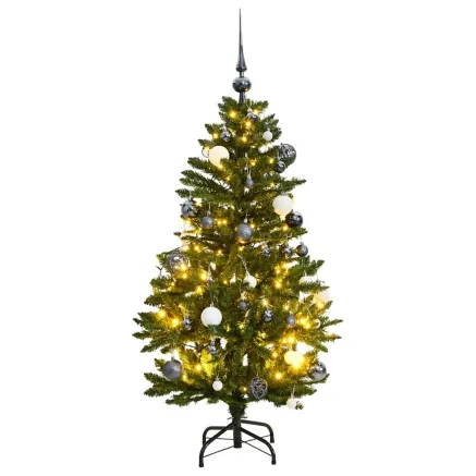 Sapin de Noël artificiel articulé 150 LED et boules 120 cm