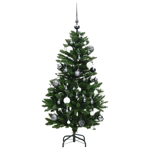 Sapin de Noël artificiel articulé 150 LED et boules 120 cm