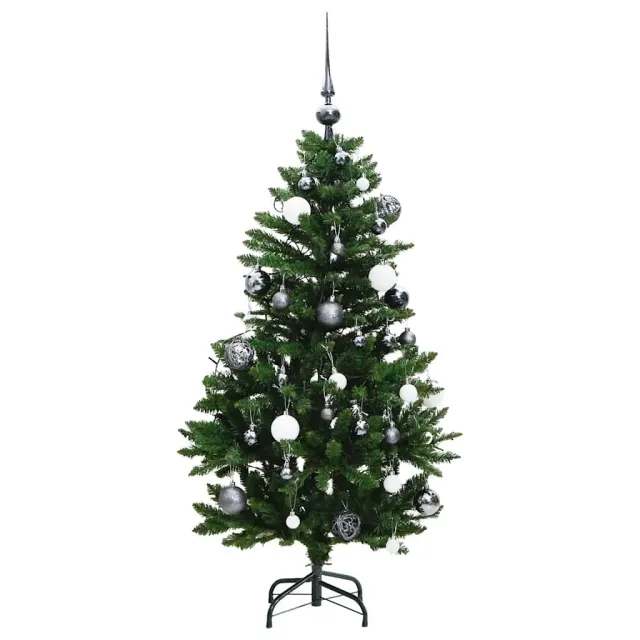 Sapin de Noël artificiel articulé 150 LED et boules 150 cm