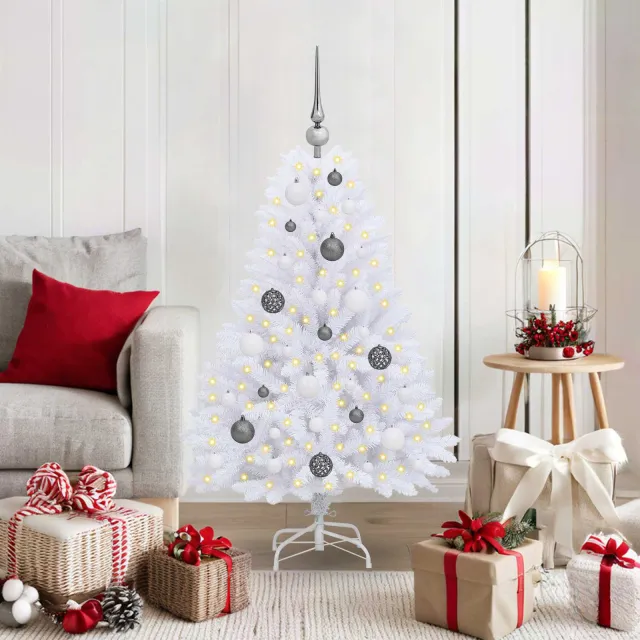 Sapin de Noël artificiel Blanc 68 x 68 x 120 cm PVC et métal