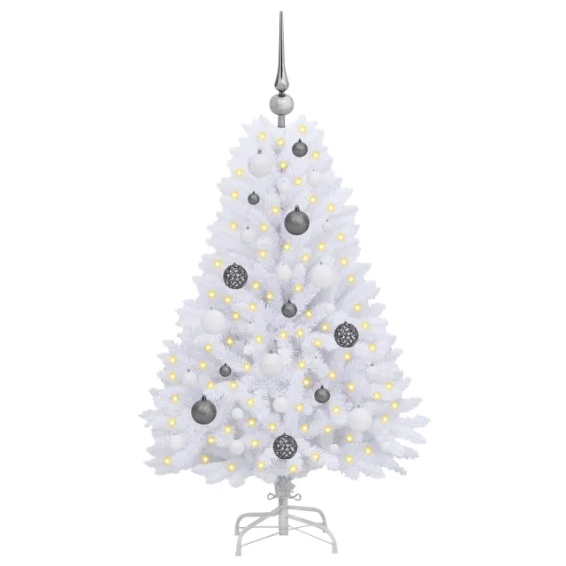 Sapin de Noël artificiel Blanc 68 x 68 x 120 cm PVC et métal