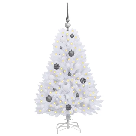 Sapin de Noël artificiel Blanc 68 x 68 x 120 cm PVC et métal