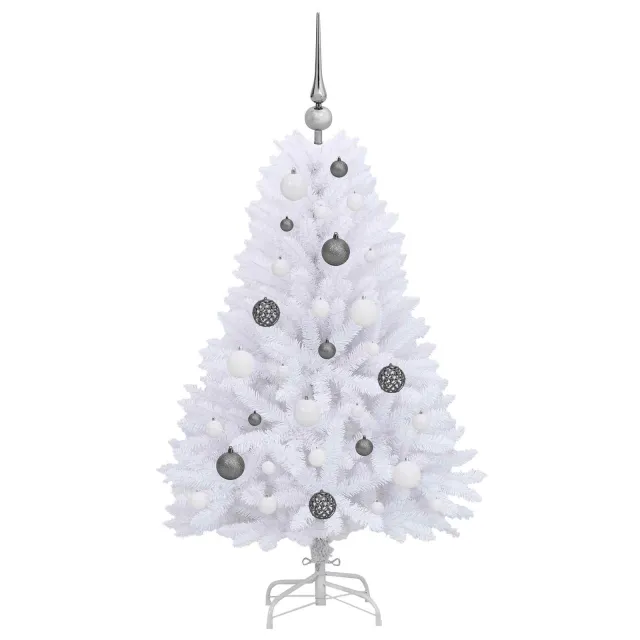 Sapin de Noël artificiel Blanc 68 x 68 x 120 cm PVC et métal