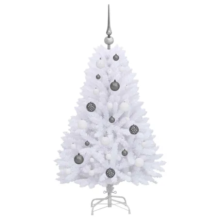 Sapin de Noël artificiel Blanc 68 x 68 x 120 cm PVC et métal