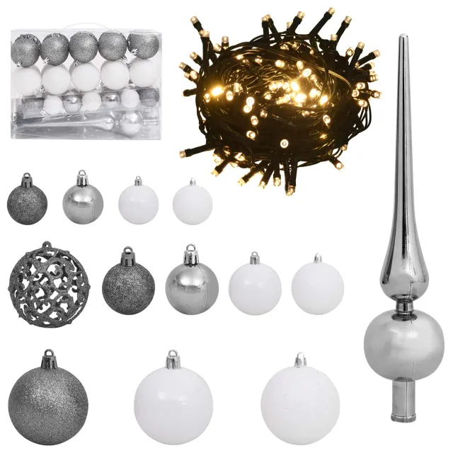 Sapin de Noël artificiel Blanc 68 x 68 x 120 cm PVC et métal