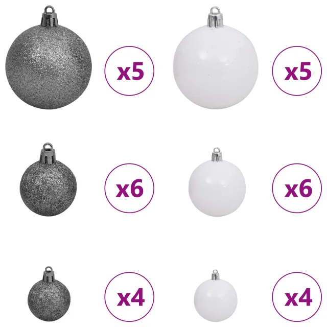 Sapin de Noël artificiel Blanc 68 x 68 x 120 cm PVC et métal