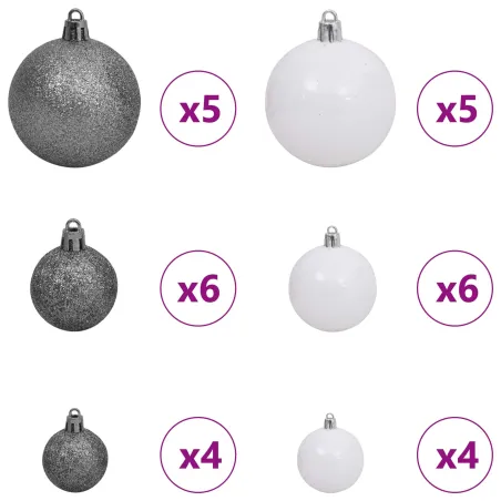 Sapin de Noël artificiel Blanc 68 x 68 x 120 cm PVC et métal