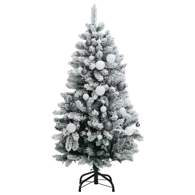 Sapin de Noël artificiel articulé 150 LED et boules 120 cm