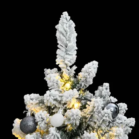 Sapin de Noël artificiel articulé 150 LED et boules 150 cm