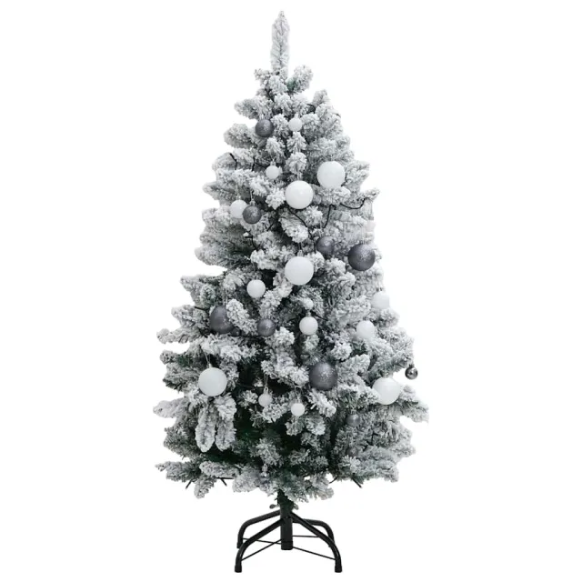 Sapin de Noël artificiel articulé 150 LED et boules 150 cm