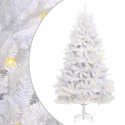 Sapin de Noël artificiel avec 300 LED Blanc 240 cm PVC et métal 2