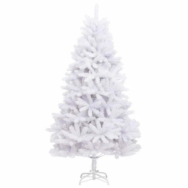 Sapin de Noël artificiel avec 300 LED Blanc 240 cm PVC et métal