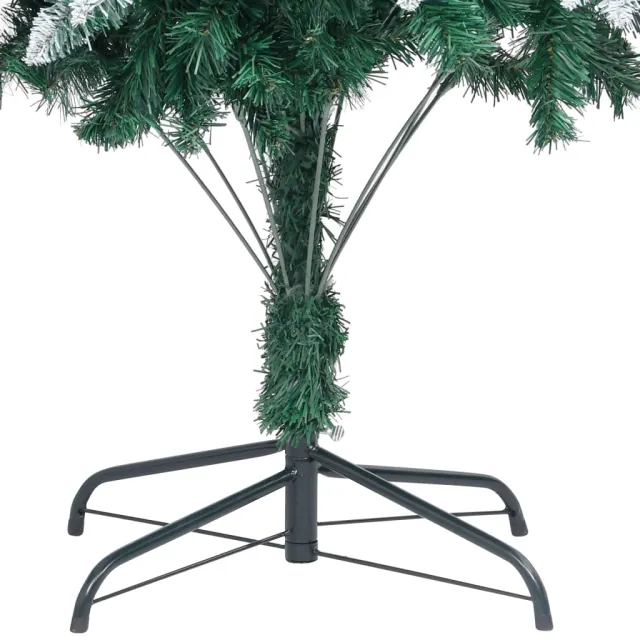 Sapin de Noël avec pommes de pin et neige blanche 210 cm