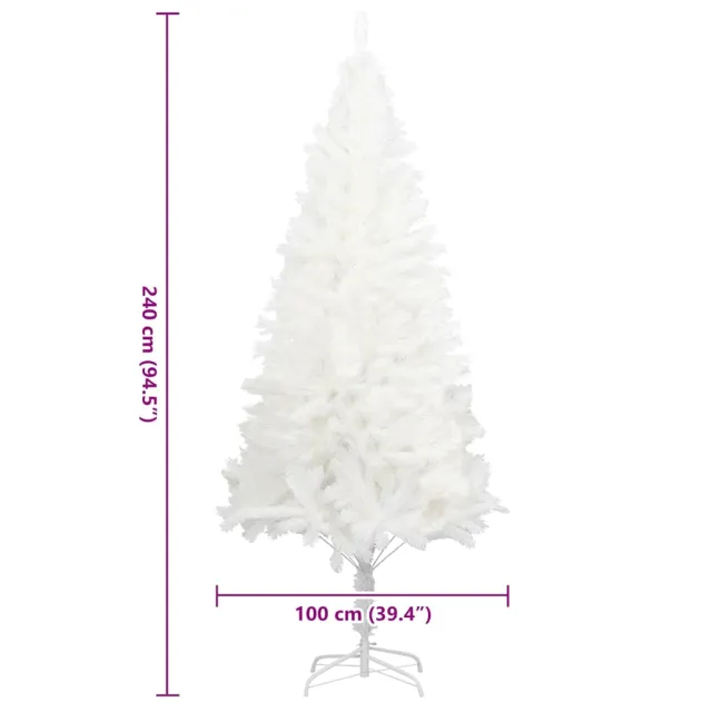 Arbre de Noël artificiel aiguilles réalistes blanc 240 cm