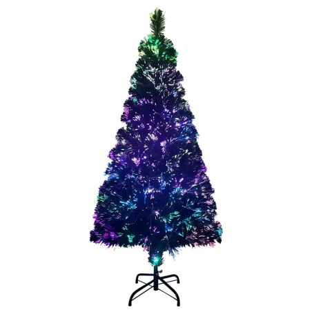 Sapin de Noël artificiel avec support vert 120 cm fibre optique