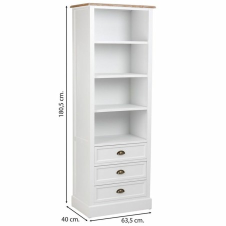 Étagère Alexandra House Living Blanc Marron Alliage de Zinc Bois MDF