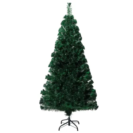 Sapin de Noël artificiel avec support vert 120 cm fibre optique