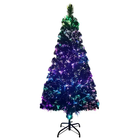 Sapin de Noël artificiel avec support vert 150 cm fibre optique