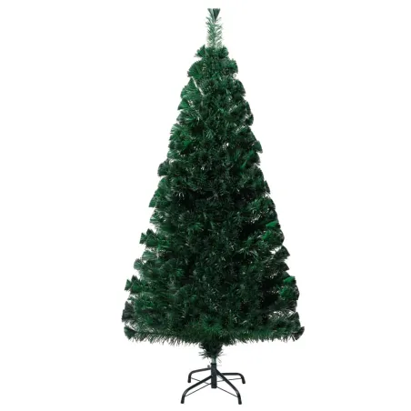 Sapin de Noël artificiel avec support vert 150 cm fibre optique
