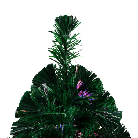 Sapin de Noël artificiel avec support vert 150 cm fibre optique