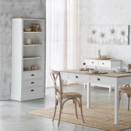 Scaffale Alexandra House Living Bianco Marrone Lega di Zinco Legno MDF