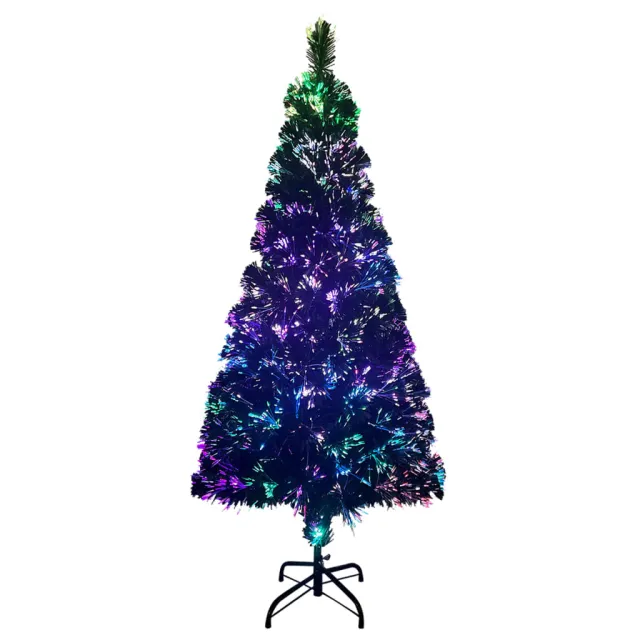 Sapin de Noël artificiel avec support vert 240 cm fibre optique