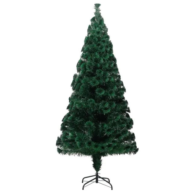 Sapin de Noël artificiel avec support vert 240 cm fibre optique