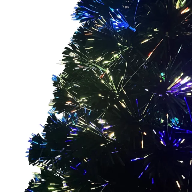 Sapin de Noël artificiel avec support vert 240 cm fibre optique