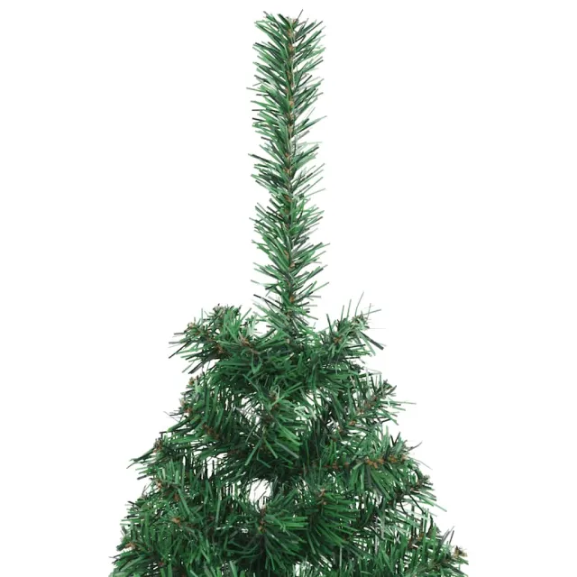 Sapin de Noël artificiel moitié avec support vert 150 cm PVC