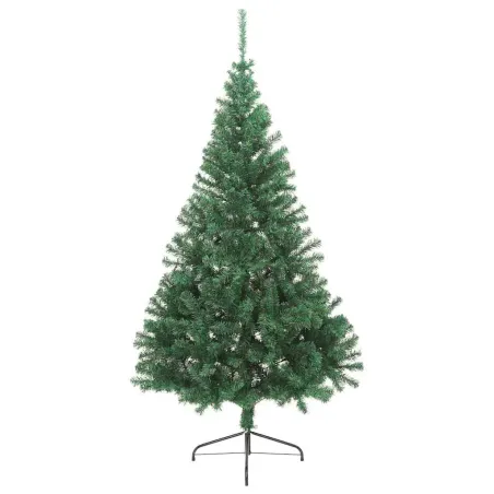 Sapin de Noël artificiel moitié avec support vert 180 cm PVC