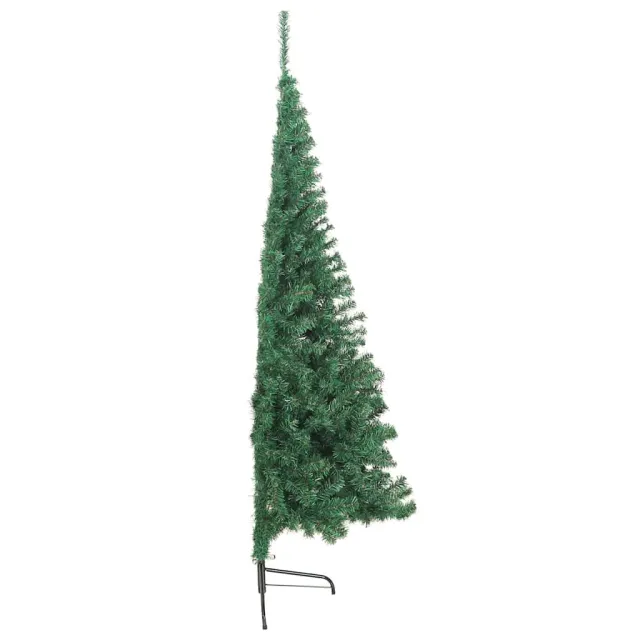 Sapin de Noël artificiel moitié avec support vert 180 cm PVC