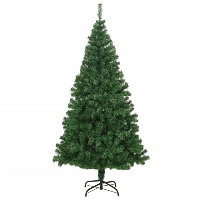 Arbre de Noël artificiel avec branches épaisses vert 210 cm PVC