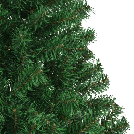 Arbre de Noël artificiel avec branches épaisses vert 210 cm PVC