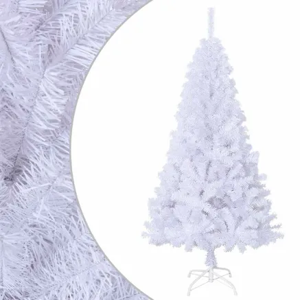 Arbre de Noël artificiel avec branches épaisses blanc 150cm PVC