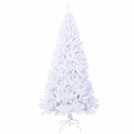 Arbre de Noël artificiel avec branches épaisses blanc 180cm PVC
