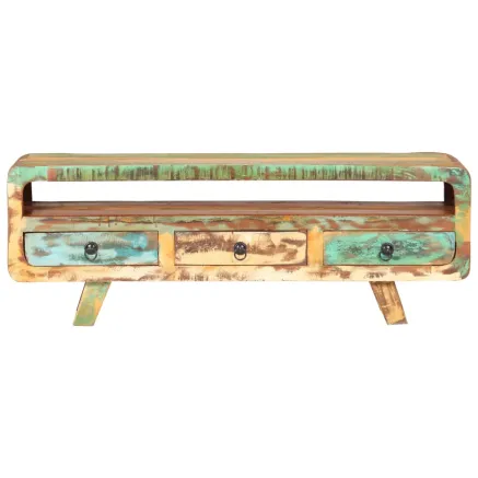 Meuble TV 117x30x41 cm Bois de récupération massif 2