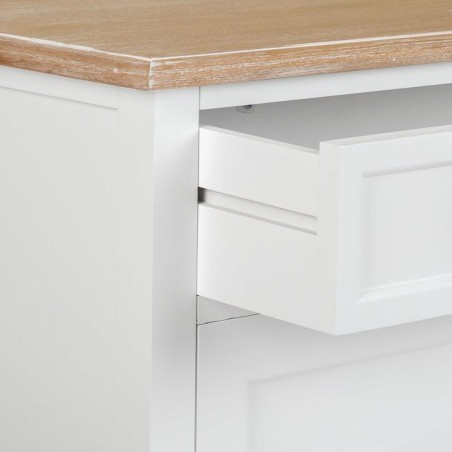 Hall Table with Drawers Alexandra House Living White Brown 39 x 80 x 8