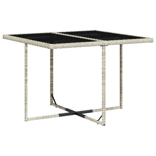 Ensemble à manger de jardin et coussins 5 pcs gris clair rotin