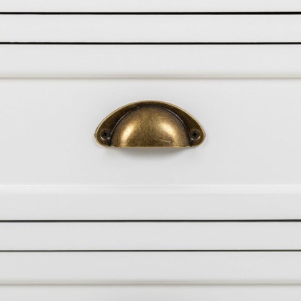 Mesita de Noche Alexandra House Living Blanco Marrón 35 x 60 x 45 cm 2