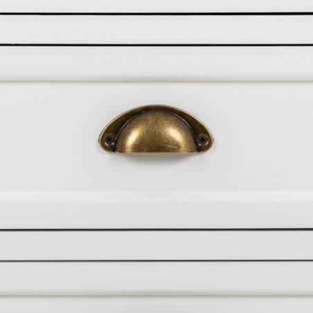 Comodino Alexandra House Living Bianco Marrone 35 x 60 x 45 cm