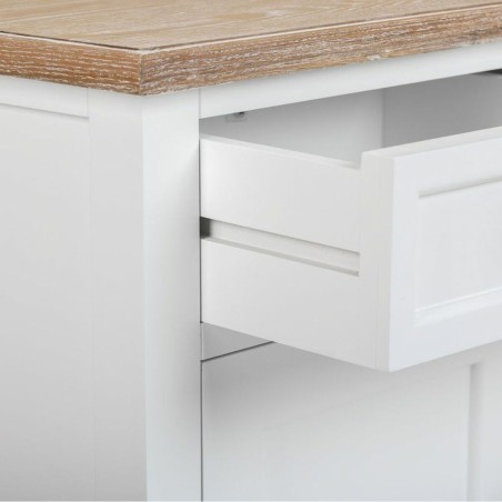 Nachttisch Alexandra House Living Weiß Braun 35 x 63 x 41 cm