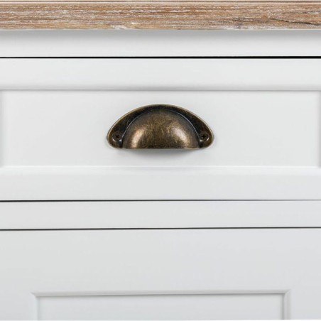 Nachttisch Alexandra House Living Weiß Braun 35 x 63 x 41 cm