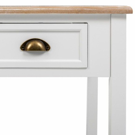 Mesa de Centro Alexandra House Living Blanco Marrón 80 x 50 x 80 cm 2