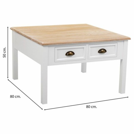 Tavolino da Caffè Alexandra House Living Bianco Marrone 80 x 50 x 80