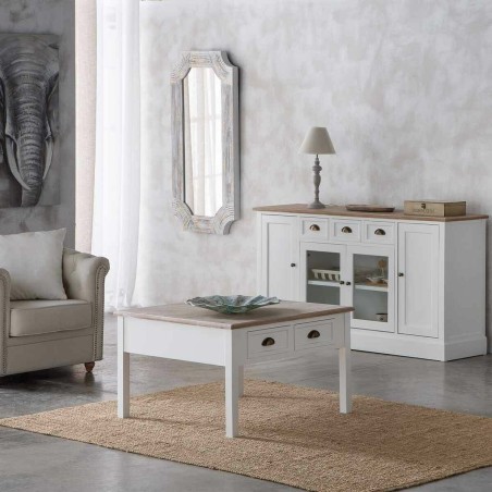 Tavolino da Caffè Alexandra House Living Bianco Marrone 80 x 50 x 80