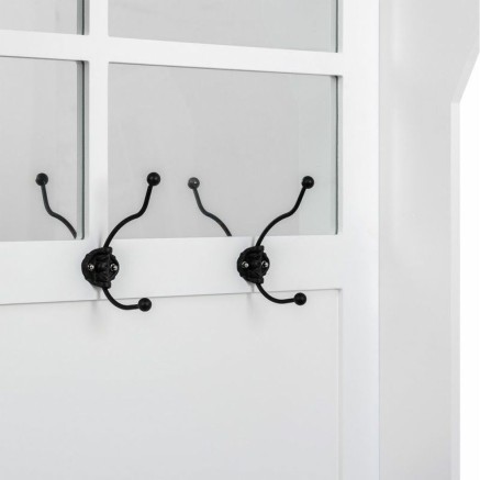 Appendiabiti con ripiano Alexandra House Living Bianco Marrone Lega di 2