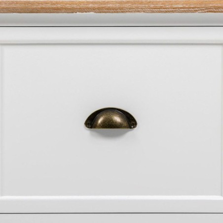 Coat rack with shelf Alexandra House Living White Brown Zinc Alloy MDF
